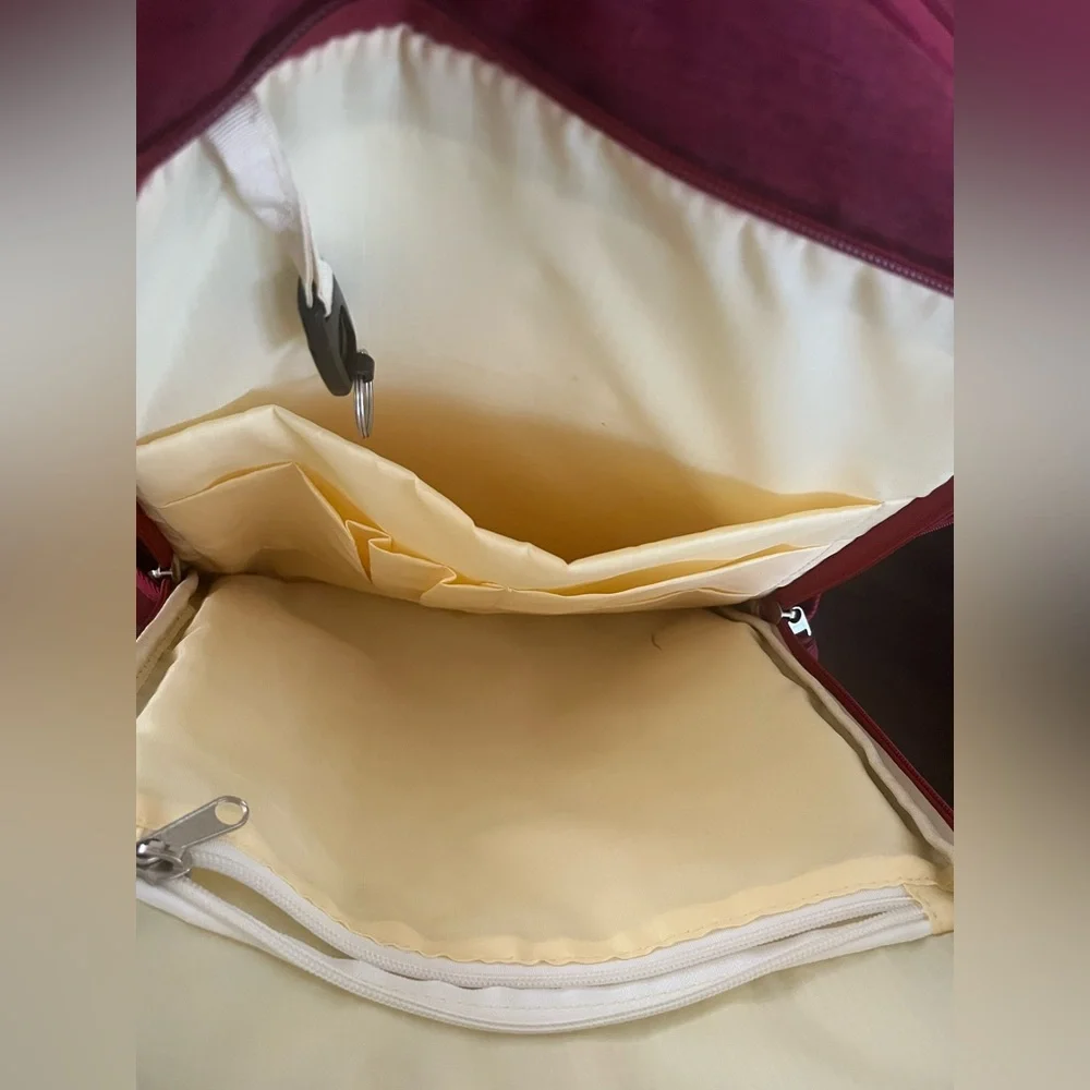 Casual Unisex Burgundy Laptop Backpack- Versatile Everyday Bag